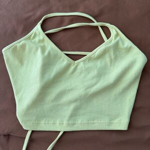 Cropped tank with open back